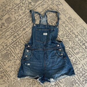 Levi’s Distressed Denim Overalls